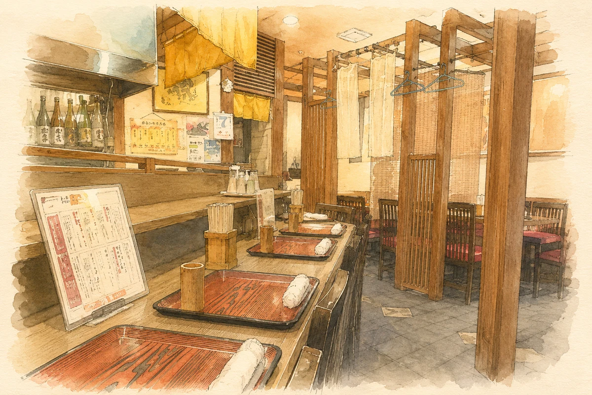 串揚げ倶楽部 店内 カウンター席